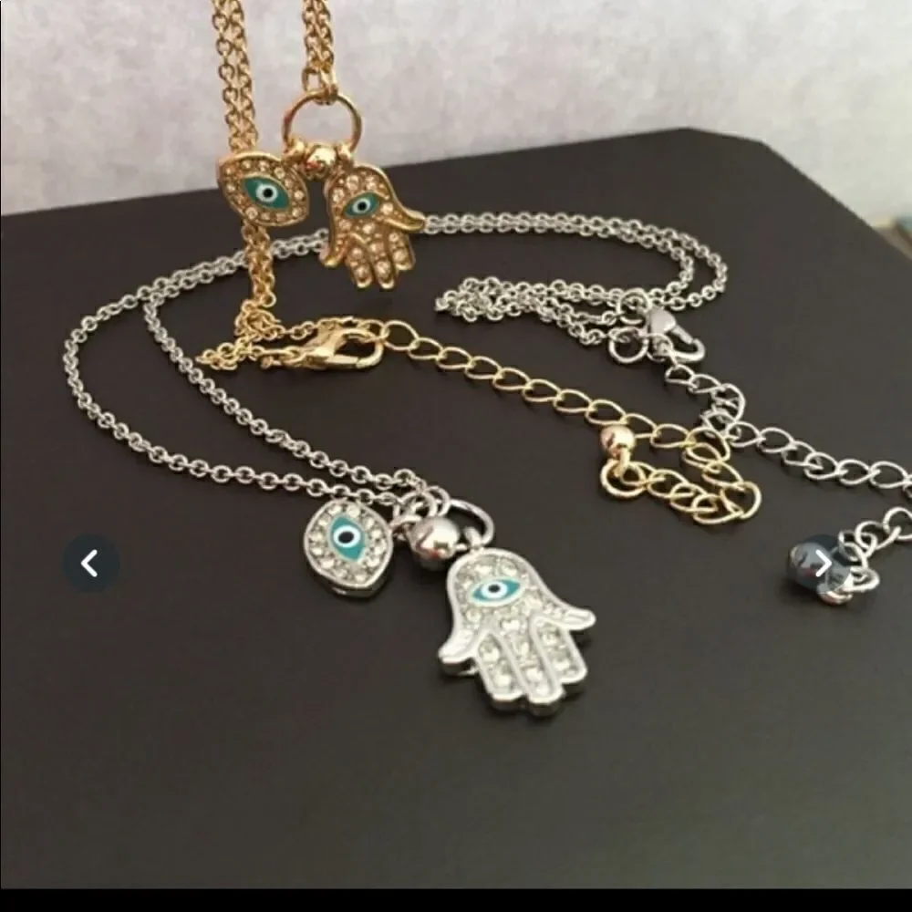 Necklace Hamsa Evil Eye Zinc Alloy Cute Versatile